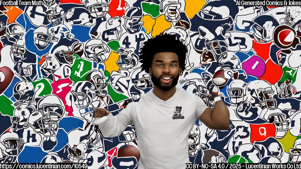 Cartoon image of a perplexed football coach scratching his head while surrounded by a whiteboard filled with addition and subtraction problems using football player icons. The coach is wearing a generic football team jacket, and the whiteboard has scribbled equations like "2 + 16 - X = Roster Limit". The style is simple and clean, with bright, primary colors.