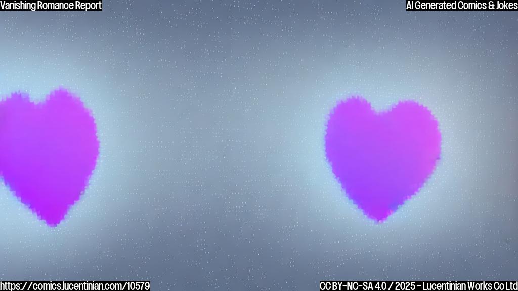 A plain cartoon illustration of a computer screen with a loading icon, suggesting content disappearing. The screen displays a heart shape pixelating and fading.