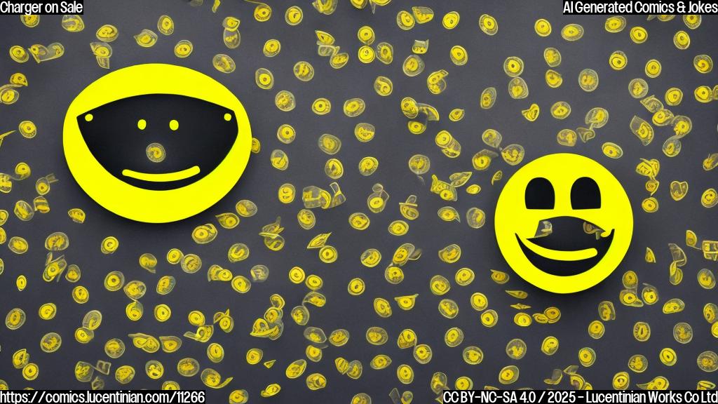 A yellow cartoon-style wall outlet smiling widely with dollar signs in its eyes.