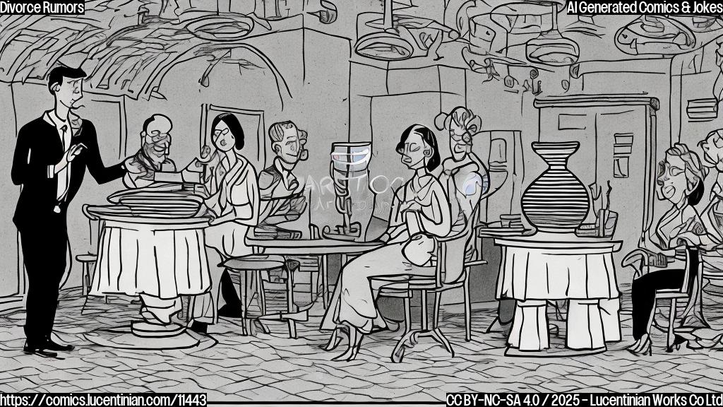 A cartoon style image of a therapist with a clipboard talking to a sad looking man and woman sitting on chairs. In front of them is a pottery wheel with a lopsided clay pot on it. The scene is inside a brightly lit office. The overall style is simple and uses plain colors.