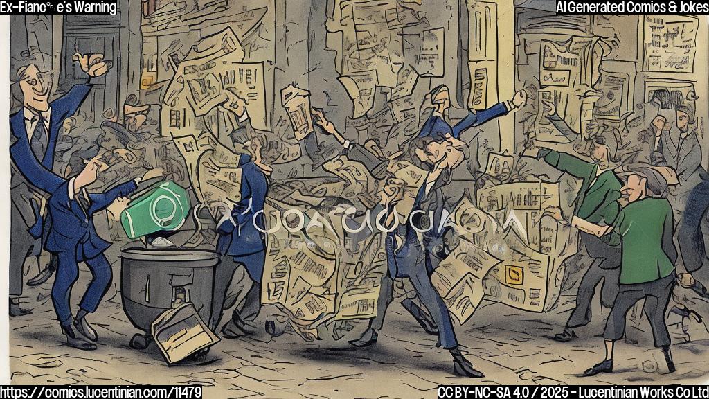 A cartoon image in a plain color style. A newspaper with the title "Old Dates" being thrown into a trash can.