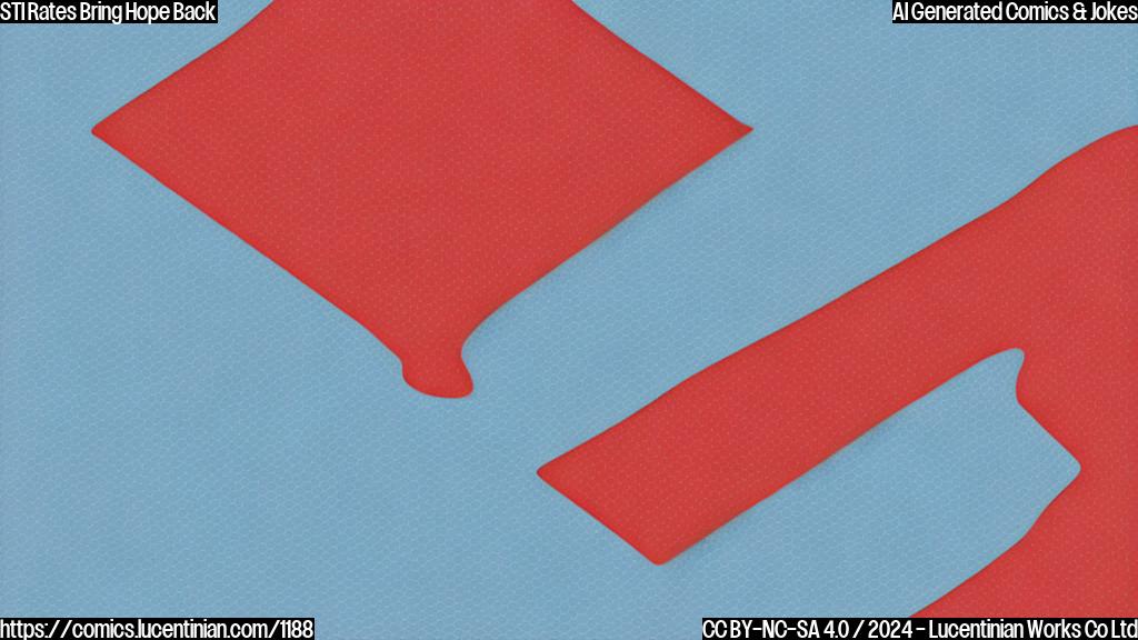 A smiling graph with decreasing line trend, a small red X marked in the middle for clarity, set against a light blue background, surrounded by gentle waves.