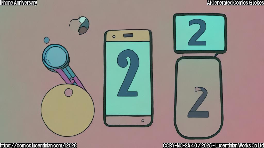 a simple cartoon of a white rectangular device with rounded corners, a screen showing the number "20", and a magnifying glass hovering over it, all in a flat, pastel color palette.