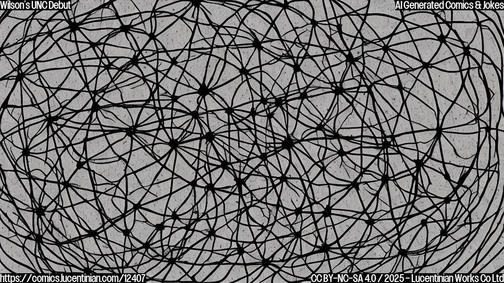 A cartoon basketball court covered in crumpled white paper, with a basketball rolling on top. The court lines are visible underneath the paper. The style is simple and plain colors.