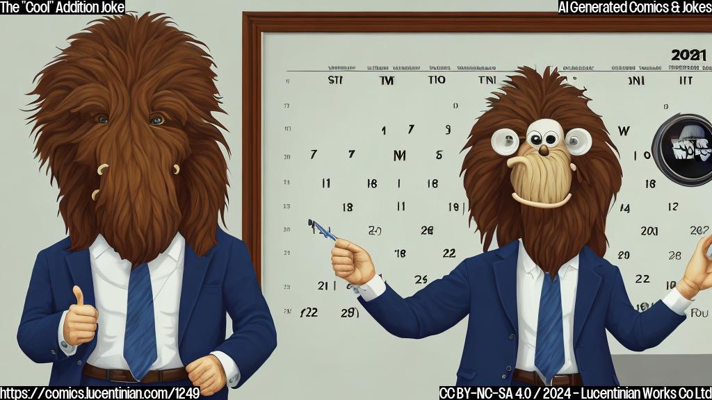 A cartoon of a smiling, anthropomorphic woolly mammoth wearing a suit and holding a briefcase, standing in front of a whiteboard with a calendar marked for December 18, 2026. The mammoth is pointing to the calendar as if giving a thumbs up. In the background, there's a faint image of a Star Wars character and an Ice Age logo.