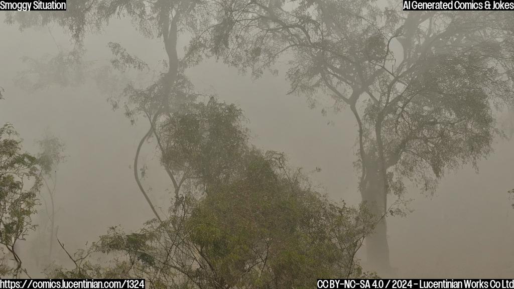 A dense fog covering northern India's states with a layer of toxic smog, causing severe air pollution in Delhi.