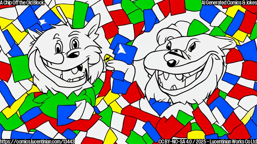 Draw a plain color cartoon style picture of a smiling, anthropomorphic stock market graph with a few rising green lines on top, surrounded by small golden blocks and a red, white, and blue American flag background.