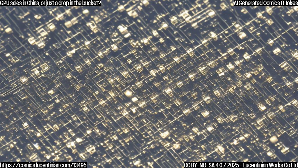 A rectangular chip with several tiny transistors on its surface, surrounded by metal leads, inside a futuristic computer case, with a hint of Asian architecture in the background.