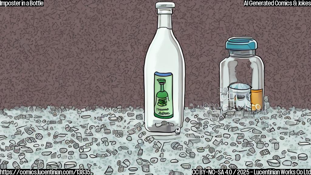 A cartoon style image of a small, white bottle with a worried expression on its label, surrounded by a few scattered salt shakers and a therapist's couch in the background.