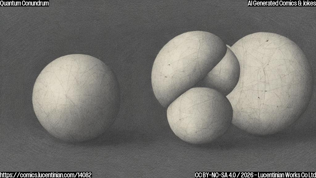 A small, spherical object with two positive and negative charges on opposite sides, surrounded by a faint aura of uncertainty