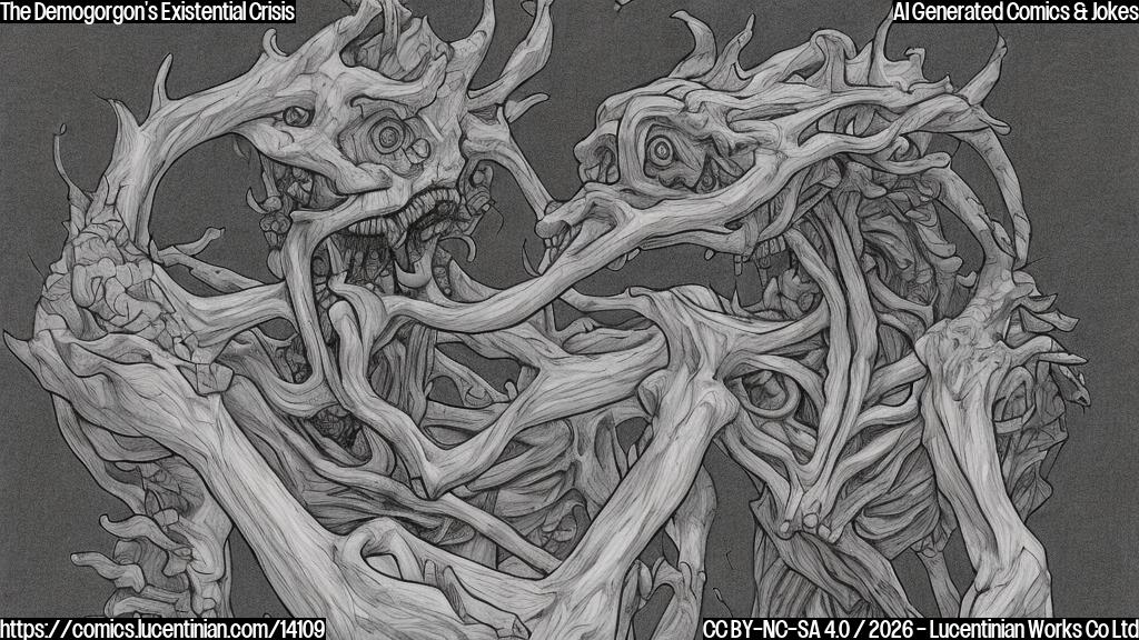 Draw a plain color cartoon style picture of a Demogorgon sitting on a therapist's couch, looking sad and contemplative. The therapist is a calm-looking character with a gentle expression.