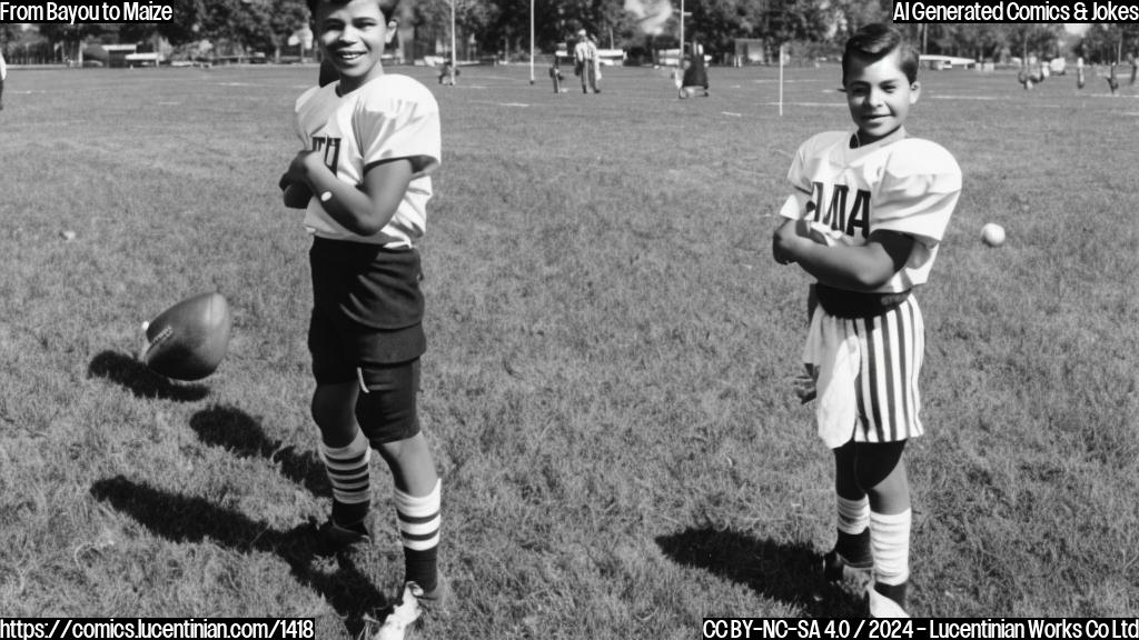 A young football quarterback from Belleville, Michigan, with a football and a confident expression, standing next to a giant maize corn stalk, surrounded by the University of Michigan's logo and a hint of a smile.