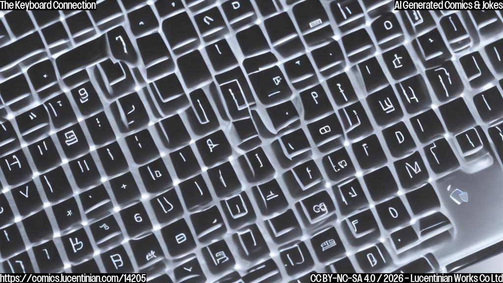 A large, rectangular membrane keyboard with keys in a grid-like pattern and a sleek, futuristic design sitting on top of a small, silver computer case. The computer has a subtle sheen to its surface, and the keys appear to be glowing slightly due to their keyboard backlighting.