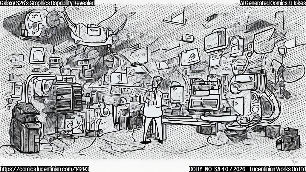 Colorful, plain cartoon style drawing of a GPU (Graphics Processing Unit) with a therapist in the background, both having a conversation. The GPU should have a faint tear on one side to show its emotional struggle.