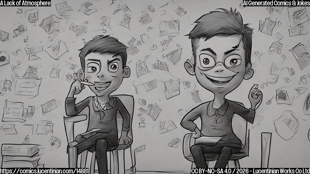 Illustrate a cartoon character with a surprised expression, sitting in a chair, with a whiteboard or notepad in front of them, filled with scribbled notes and empty spaces where answers should be written.