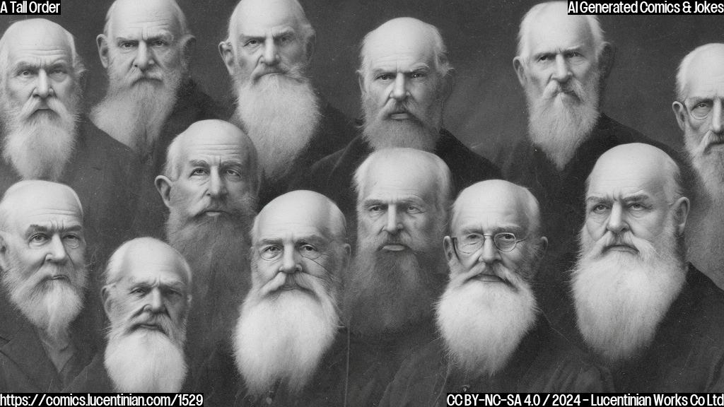 a wise, older man with a long white beard and a stern expression is seated at a conference table, surrounded by several young, short-statured individuals with varying degrees of agitation on their faces. the atmosphere is tense as the older man tries to mediate between two groups of young people in suits, one of whom has a distinctive scar above his left eyebrow.