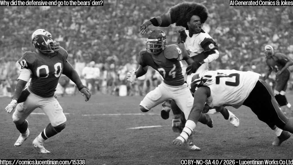 A large, furry, quadrupedal mammal with a distinctive white patch on its chest and a rugged, athletic build. It has a stern expression and is seen wearing a football jersey with a number 98 on it. The background is a blurred image of a sports stadium.
