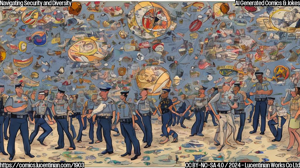 Draw a cartoon-style picture of a group of diverse naval officers gathered around a large map of the world, with a few maps torn apart and pieces scattered around them, while one officer is holding a megaphone and smiling, surrounded by a circle of stars with the caption "Diversity" written in bold letters.