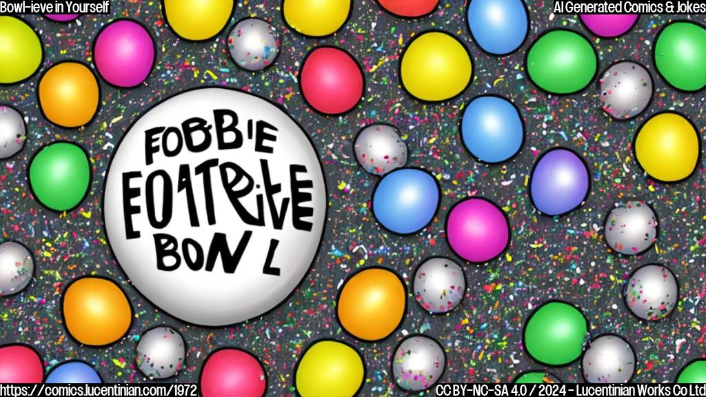 Draw a cartoon style image of a football with confetti and balloons surrounding it. The football should have a speech bubble coming out of it with the words "Bowl-ieve in yourself" written inside the bubble. The background should be a colorful party scene with people cheering and holding up signs that say "Game-changer!"