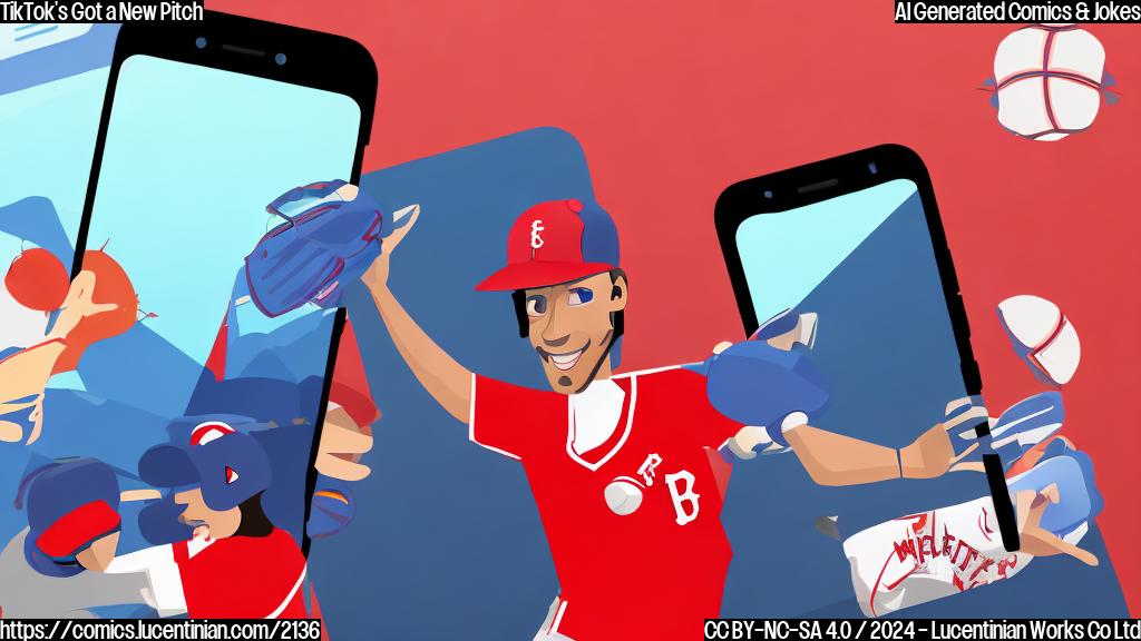 Draw a plain color cartoon style picture of a baseball player in the background, with a red card (like in baseball) flying towards a smartphone screen in front of the player. The phone has an "App Store" logo on it, and the app store is empty except for a "Remove from App Stores" option.