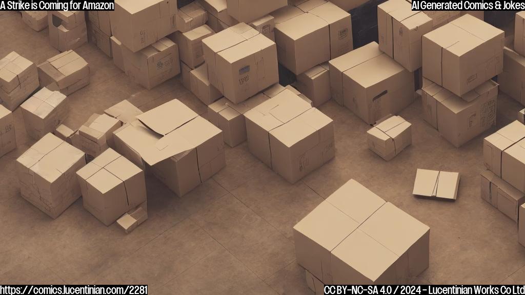 Draw an image of a smiling warehouse with a therapist's couch inside, surrounded by boxes and filled with happy faces. The warehouse should be wearing a thinking cap on its roof.