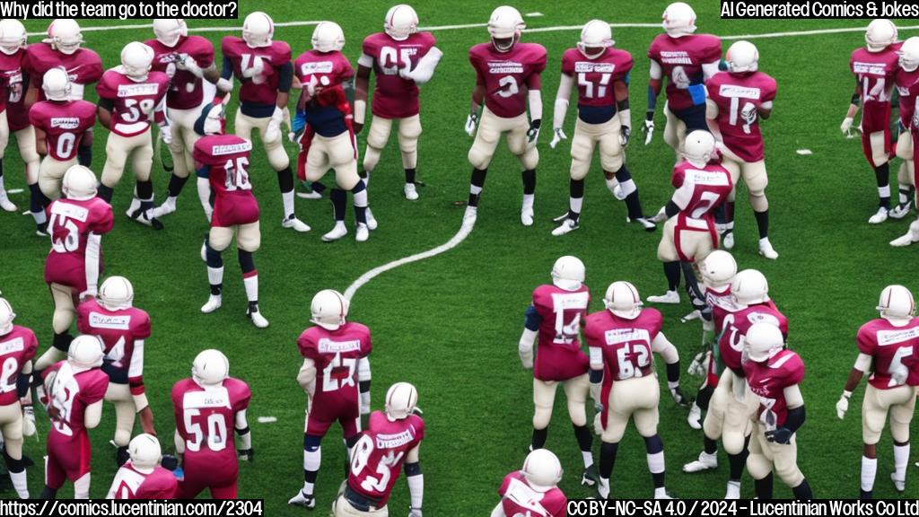 A group of 12 football players with helmets and pads, standing together in a semi-circle, each wearing different colored jerseys representing their respective college teams. The players are all smiling and looking determined, with one player holding a football in mid-air as if about to make a play.