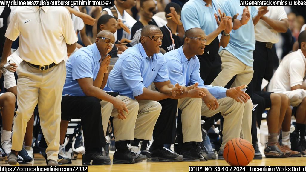 A basketball coach is frustrated during a game. He gets up from his seat and points at one of his players.
The player looks at him with a mixture of confusion and annoyance. The coach takes a deep breath and says, "You're not trying hard enough!"
The player responds by putting on a pair of sunglasses and saying, "I'm just conserving energy."