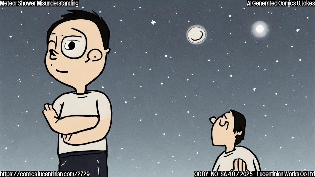 A simple cartoon drawing of a disappointed person looking up at a single star in the night sky, plain color, no background. The person's expression should clearly show disappointment.  The style should be minimalist, using only a few solid colors