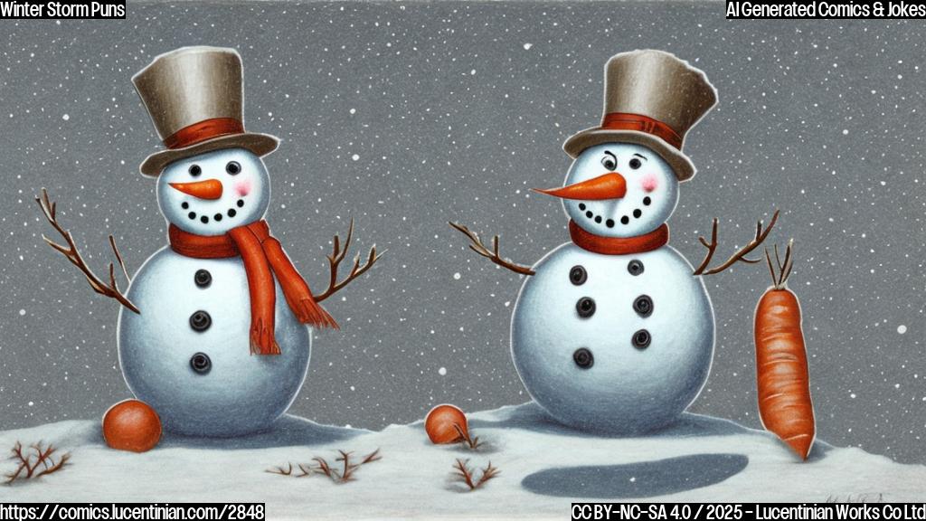 A cartoon drawing of a snowman with a defined six-pack, wearing a carrot nose and coal eyes, simple background, flat colors.