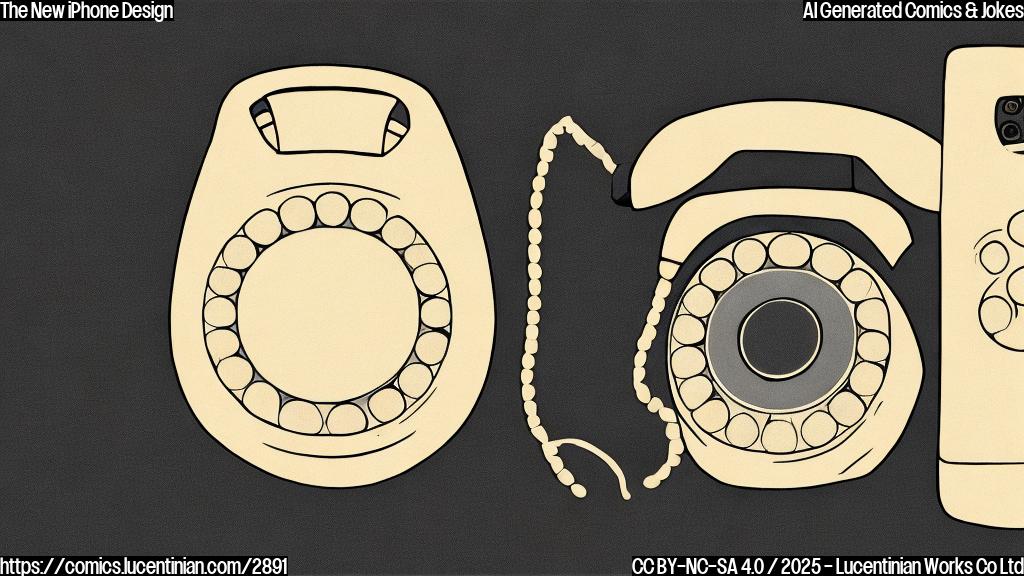 A simple cartoon drawing of a clamshell phone in a plain dark color background. The phone is closed. The phone is in the center of the image.