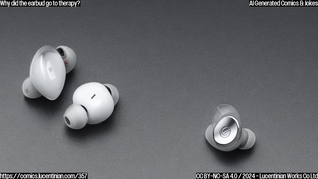 a pair of sleek earbuds with a silver metal casing and a small white LED light on the edge, surrounded by a transparent circular frame, in front of a subtle gradient background