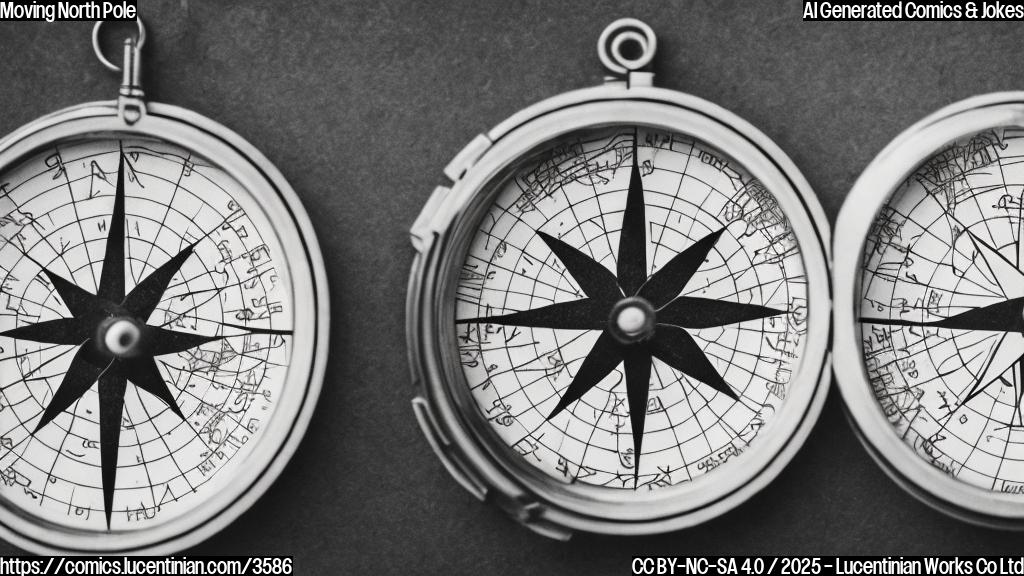 A simple cartoon of a sad compass and a confused map, both in plain grey color