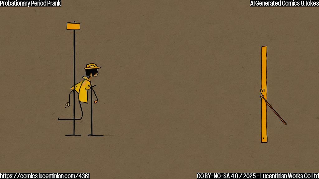 A cartoon of a stick figure employee carrying a small ladder, with plain background. The style should be simple, one plain color, no gradients, only outlines.