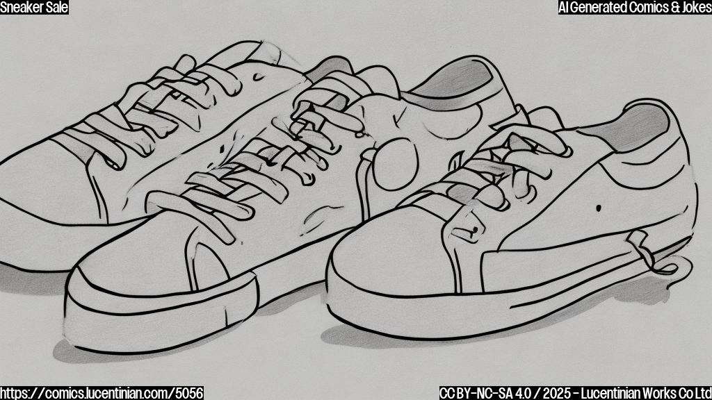 A simple cartoon drawing in plain colors of a sneaker lying on a therapist's couch, looking sad. The sneaker is plain white with simple laces. The therapist is a simple oval shape with two dots for eyes.