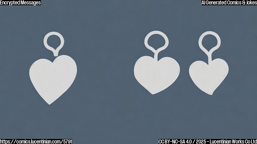 Cartoon image in plain colors. Two simplified smartphone shapes are standing back-to-back, looking sad and with their screens displaying broken heart emojis. A padlock icon is visible above them, connected to both with a dashed line. The background is a solid light blue.