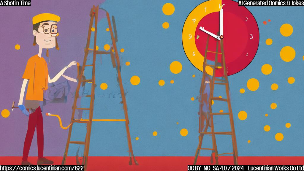 A generic, cartoon-style image of a person (health worker) holding a ladder next to a colorful background with a subtle clock in the corner. The ladder should be leaning against a large, red "polio" symbol or a similar visual representation.