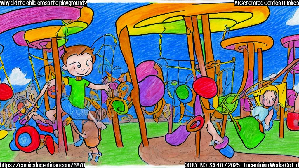 A cartoon-style drawing of a playground. A child with a colorful pinwheel is intently observing the swings, with a focused expression. The swings are depicted with slightly exaggerated, swirling motions, hinting at the child's interest in their rhythmic patterns. The overall color scheme is bright and cheerful.