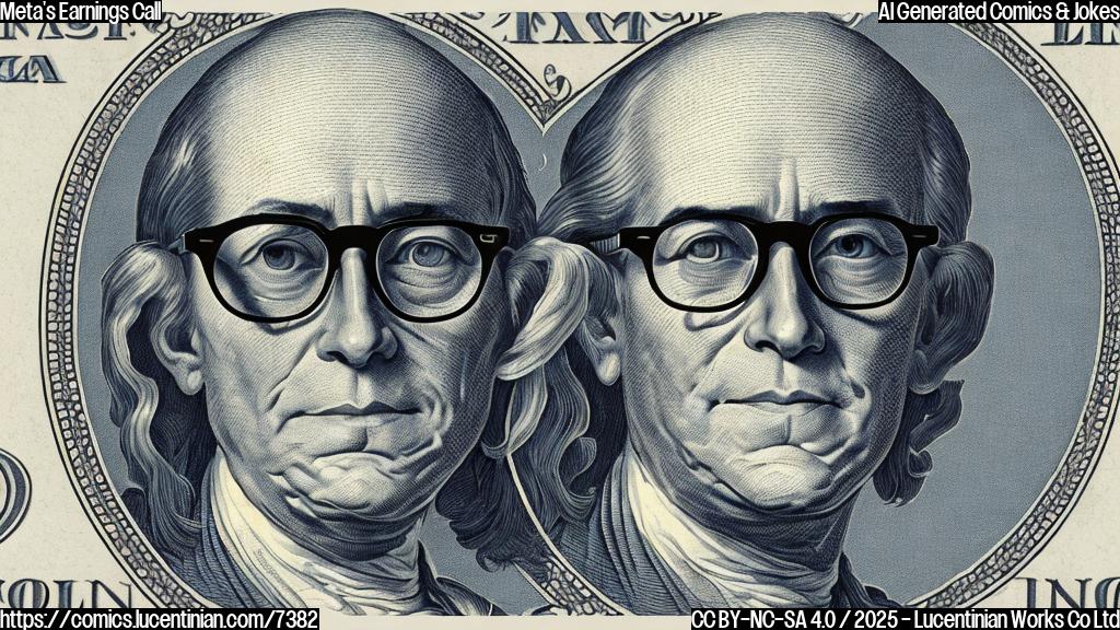 a simple cartoon drawing of a blue colored square wearing glasses and looking relaxed, with a dollar sign in the background. The style should be plain and modern.