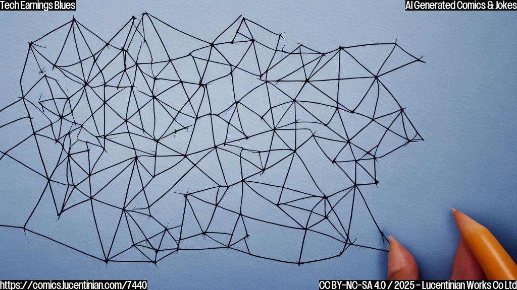 Draw a sad-looking cartoon graph with its line trending downwards, against a plain blue background.