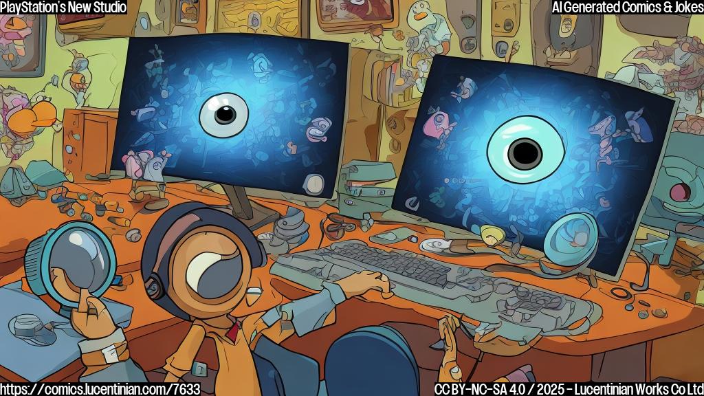 a plain color cartoon style picture of a game controller with big eyes searching for a group of other controllers. The searching controller has a magnifying glass and is looking at a sign that says "LFG (Looking for Games)". The other controllers are diverse in shape and color, indicating different types of games.