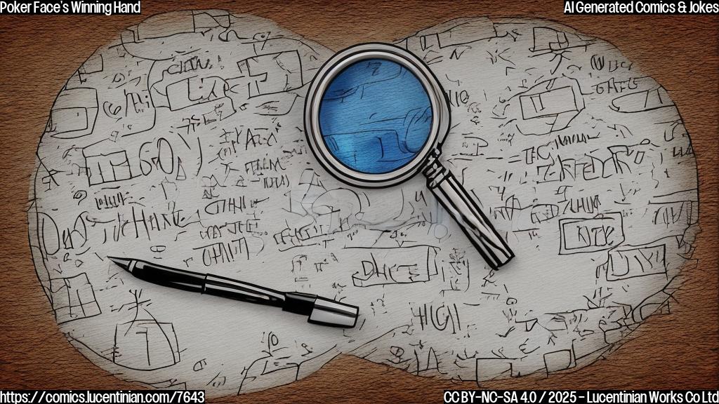 A simple cartoon drawing of a detective with a magnifying glass looking at a formula written on a whiteboard. The formula looks complex but has a big checkmark next to it. The style is plain, with flat colors and thick outlines.