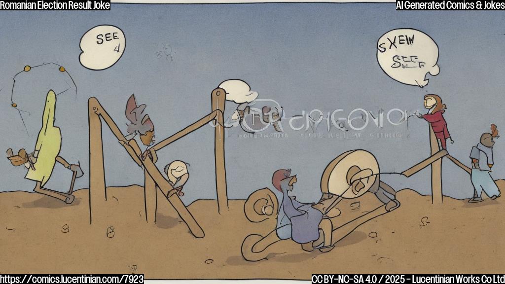 A simple, plain color cartoon image depicting a seesaw with the word "Center" written largely on the fulcrum. The left side is slightly raised.