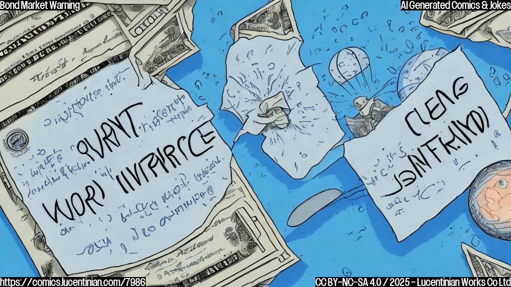 Cartoon drawing of a serious-looking document with the words "Strongly Worded Letter" written on it, hovering near a large, round balloon with dollar signs on it, which is about to pop. The background is a plain light blue. Style: Simple cartoon, flat colors.