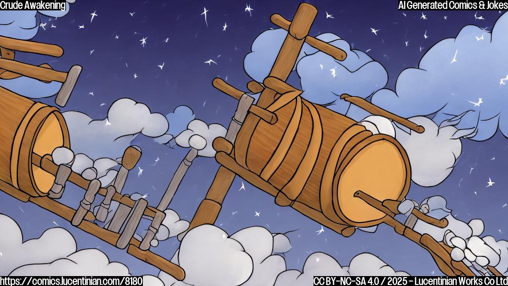 A cartoon style drawing of a seesaw. On one side of the seesaw is a stack of barrels labeled "OIL OUTPUT". On the other side of the seesaw is a cloud with lightning bolts coming out of it, labeled "TENSIONS". The side with the cloud is higher than the side with the barrels.