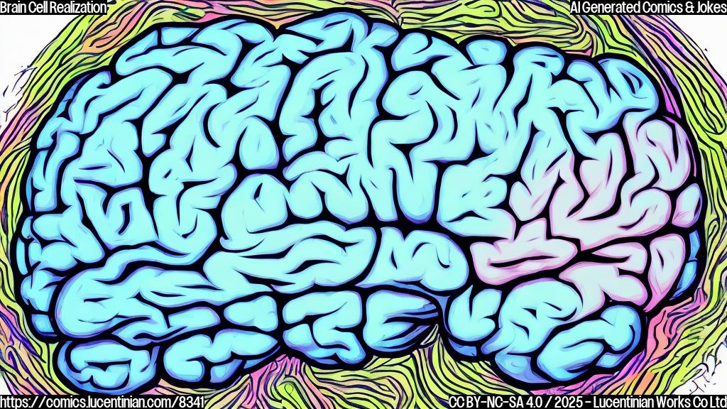 a single celled cartoon brain isolated on white background, pastel colors, plain style