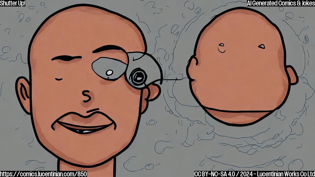 Draw a simple cartoon of a human face with a thought bubble above their head, where the thought bubble has a small camera lens inside, with blurred lines around it to indicate the "struggling to focus" idea. The primary unit's face should be slightly red or upset to represent emotional distress.