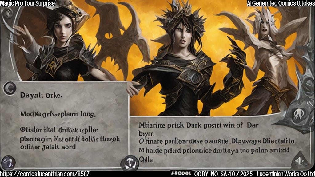 A surprised cartoon Magic: The Gathering player with spiky dark hair, wearing a black t-shirt with a white mana symbol, is holding a Monopoly "Go Directly to Jail" card instead of a Magic card, against a plain yellow background.