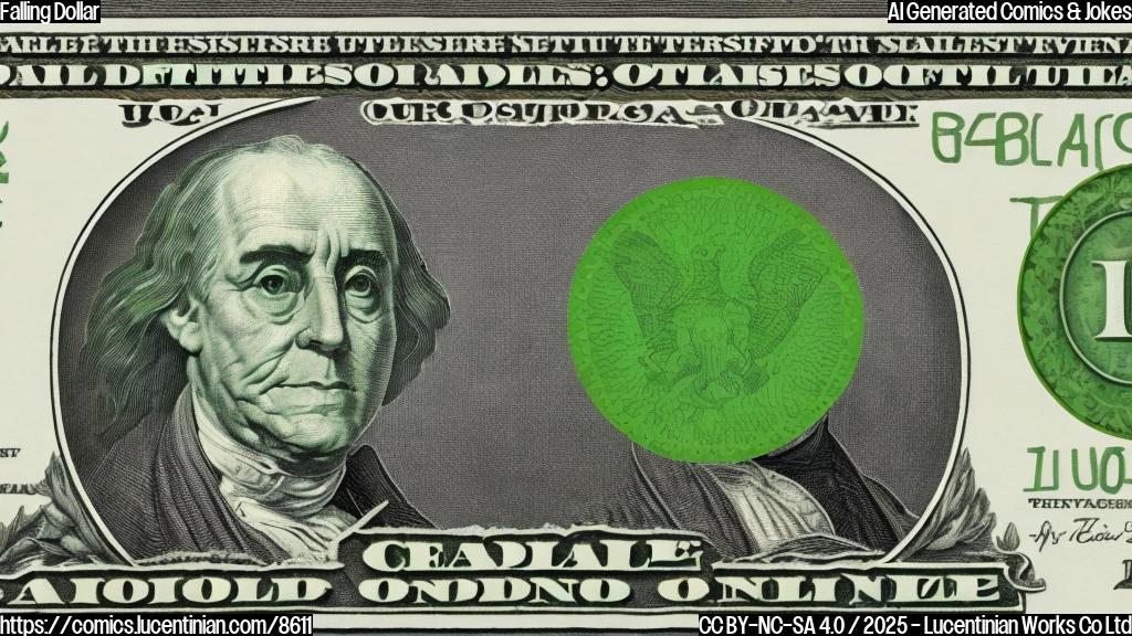 A sad, green dollar bill lying on a therapist's couch, the therapist is a kind, orange, round shape with glasses. Cartoon style, plain colors.