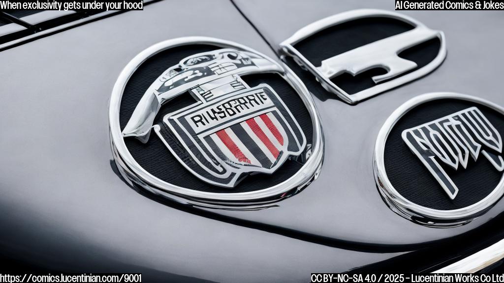 A close-up of a sleek, black sports car with a hint of racing stripes and a nostalgic grin on its front grille. The car is positioned in front of a vintage Porsche Club of America logo, with a subtle background of a sunset-colored American flag. The image should convey a sense of exclusivity, luxury, and a touch of nostalgia.