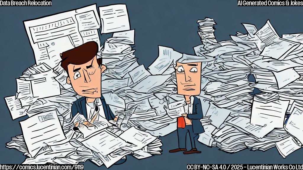 Draw a plain color cartoon style picture. Depict a worried looking government worker with a large stack of papers labeled "Confidential Addresses" falling out of their arms. In the background, show houses with question marks above them, implying uncertainty and relocation. Keep the colors simple and the style minimalistic.